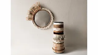 Beautiful decorative mirror and vase | DIY room decor | Craft Ideas