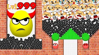 😆📱🎯/ Hide ball ( draw to smash, tricky fun, save the doge) brain teaser games gameplay level 2