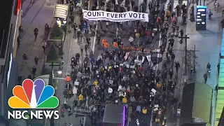 Count The Vote Protests Held Across U.S. | NBC News NOW