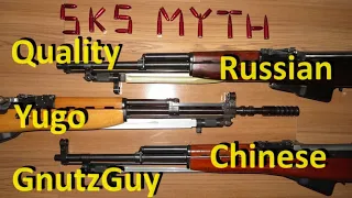 SKS Myth, Yugo best quality vs. Russian & Chinese. M59/66A1. Other SKS videos, see description