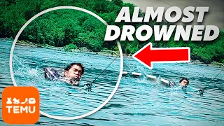 $100 TEMU River Fishing Challenge!!! (I ALMOST DROWNED)