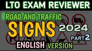 2024 LTO ROAD AND TRAFFIC SIGNS EXAM REVIEWER ENGLISH VERSION PART 2