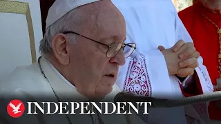 Pope Francis pleads for peace in ‘war-battered Ukraine’ in Easter mass speech