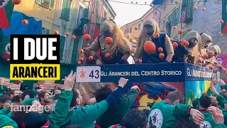 Carnevale di Ivrea, la prima battaglia della arance dopo la pandemia: “La cosa più bella del mondo”