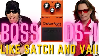 HOW JOE SATRIANI and STEVE VAI use the BOSS DS-1 DISTORTION PEDAL