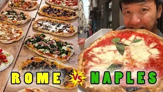 BEST PIZZA in ITALY! NAPLES Pizza vs. ROME Pizza!