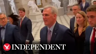 Kevin McCarthy ignores questions after being removed as House Speaker