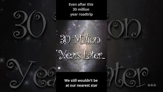 How long a light year takes.
