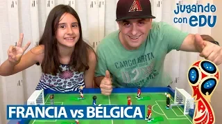 Partido Francia vs Bélgica con Playmobil. SEMIFINAL MUNDIAL RUSIA 2018