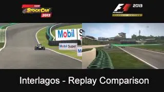 Game Stock Car 2013 vs F1 2013 - Interlagos Replay Comparison