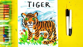 Как нарисовать ТИГРА рисование для детей от РыбаКит