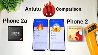 Nothing Phone 2a vs Phone 2 Antutu Test Comparison which is Best 🔥 #nothingphone2a