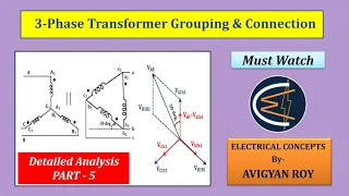 3-Phase Transformer Connection - Part 5 || Dy1 and Dy11 || Electrical Concepts.