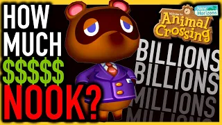 can we calculate how much money tom nook actually has in Animal Crossing New Horizons?