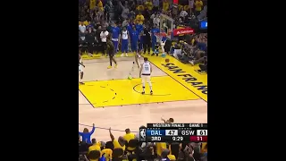 STEPH CURRY DOES A LITTLE DANCE after hitting a 3 Warriors vs mavs playoffs game 1