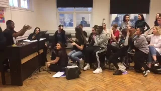 Jessie J sings at the Brit School "Can't Take My Eyes Off You" , "Domino", "Happy Birthday"