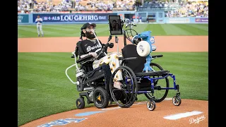 I threw a robotic 1st pitch for the Dodgers on Lou Gehrig’s Day