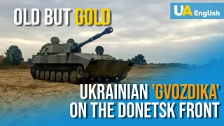 Soviet-made Gvozdika Howitzer Destroys Russian Positions in the Donetsk Region