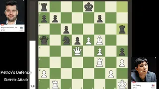 Petrov's Defense, GM Wesley  So (2773)VS GM Nepomniachtchi, Ian (2792) Rapid Chess Championship 2022