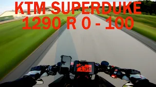 KTM 1290 SUPERDUKE R | 0 - 100 Acceleration