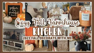 🍂 NEW! 2023 COZY FALL FARMHOUSE DECORATE WITH ME│COZY FALL KITCHEN DECOR│2023 FALL DECORATING IDEAS