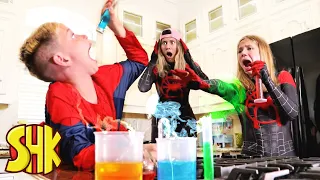 Stinky Drink Hide and Seek Challenge | SuperHeroKids Funny Family Videos Compilation