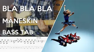 Måneskin - BLA BLA BLA // Bass Cover // Play Along Tabs and Notation