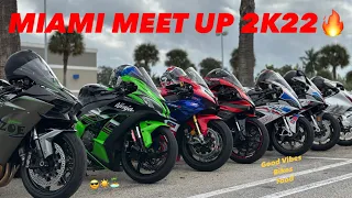 MIAMI MEET UP 2K23!!! | NIGHT OUT WITH THE BOYS 😎| Yamaha R1 , S1000RR , Ninja H2 , M1000RR , ZX10R