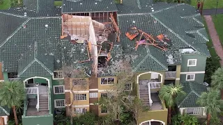 Drone footage shows roof damage to Sanctuary Cove apartments