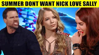 CBS Y&R Spoilers Summer gets angry when Nick falls in love with Sally, she won't let it happen