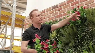 Quality Artificial Plants - [Step by Step]How to Add Bold Red Flowers to Your Artificial Green Wall