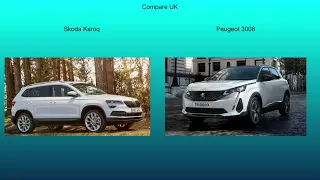 2021 Skoda Karoq vs 2020 Peugeot 3008 - Technical Data Comparison