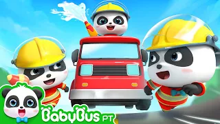 Bombeirinhos Panda, Vai Vai Vai 🐼🚒 | BabyBus Brasil | As Profissões para Crianças | Músicas Infantis
