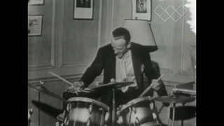 RARE!!! - Fred Astaire playing the drums in his bedroom