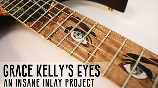 I Inlay Grace Kelly's Eyes into a Custom Guitar Using Shell, Wood & Metal