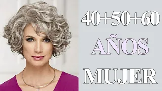 CORTE DE CABELLO RIZADO PARA MUJER DE 40+50+60 DE MODA / CORTE PELO ONDULADO