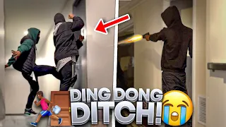 EXTREME DING DONG DITCH IN THE HOOD!!! PT.4 *GONE WRONG*