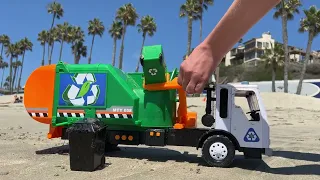 Toy Garbage Trucks in Action - ASMR