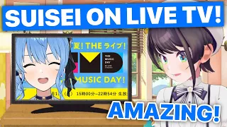 Subaru Watches Suisei On LIVE TV Excitedly (Oozora Subaru / Hololive) [Eng Subs]