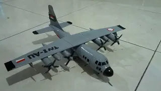 cara membuat miniatur pesawat terbang AC-130 Hercules #miniaturpesawat #caramembuat #miniature