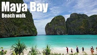 Maya Bay Beach walk Koh Phi Phi island Krabi Thailand 4K video 2022