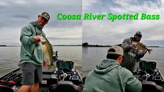 Bass fishing on Weiss Lake. Strong spotted bass