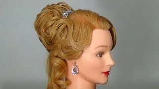 Вечерняя, свадебная прическа. Wedding prom hairstyle for long hair