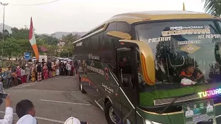 Pemberangkatan 5 unit bus als,membawa calon jamaah haji mandailing natal.