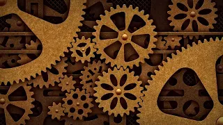 Steampunk Mechanical Gears Rotation Motion Graphics