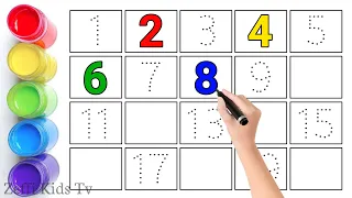 Learning numbers, one two three four, 123 counting, counting numbers for kids1 to 10, 1 to 20 - 7