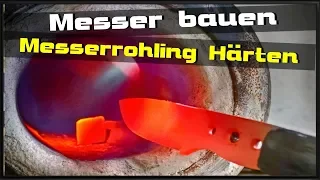 Messer Härten in der  Gasesse  | Härten in der Flamme   Wärmebehandlung Messerbau