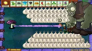 Plants vs Zombies Hack - 9999 Scaredy Shroom vs Gargantuar vs Zomboss