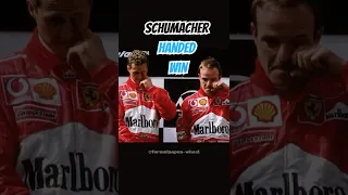 Michael Schumacher GIFTED Win By Rubens Barrichello! 🤯💔 #shorts