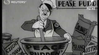 WWII cartoon about Hitler's peace pudding (1939)